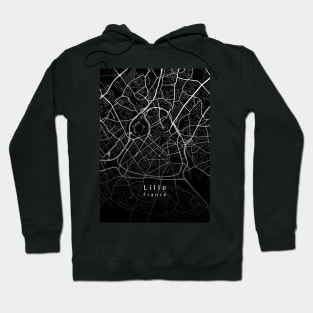 Lille France City Map dark Hoodie